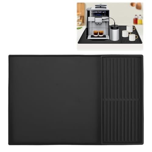 Machine à expresso tapis silicone noir anti-vibration et eau - 3
