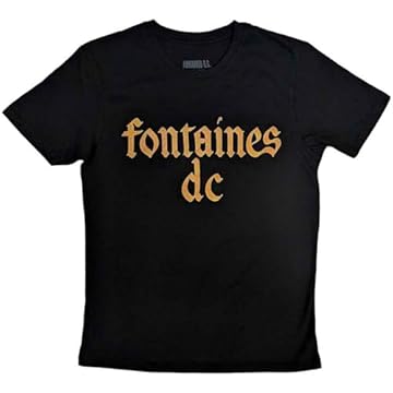 Rock Off officially licensed products Fontaines D C Gothic Band Logo T Shirt Size M