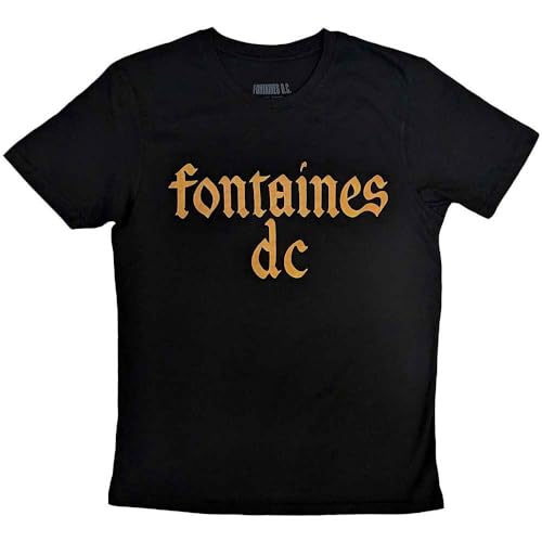 Photo de Rock Off officially licensed products Fontaines D C Gothic Band Logo T Shirt Size L