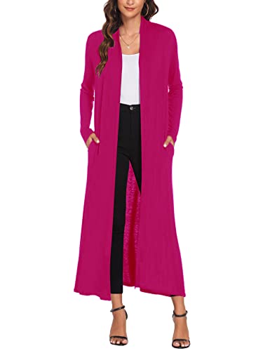 Image of Bluetime Women Floor Length Open Front Cardigan