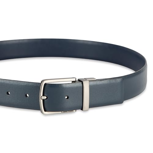 Image of Calvin Klein Men's Reversible Leather Belt - 2‑in‑1 Versatile Modern Style