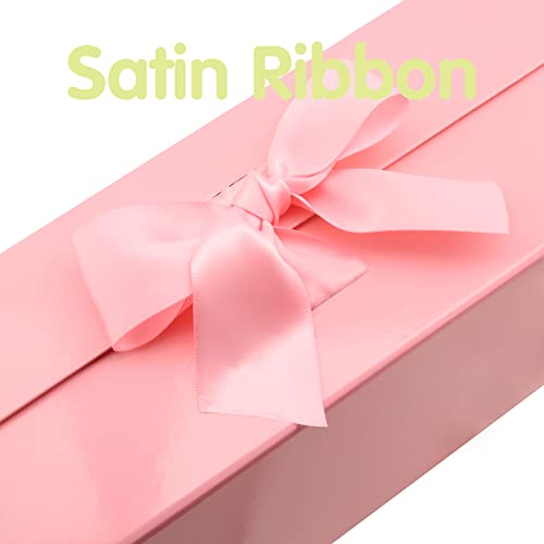 Happy Potato Extra Large Gift Box With Lids, 16.3X14.2X5 Inches, Big With Ribbon, Pink, Large For Clothes And Large Gifts (Glossy Pink) #TOP2