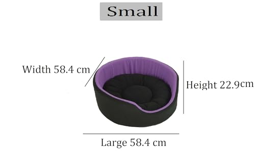 Image of Fluffy's Polyester Luxurious Both Side Soft Dog /Cat Bed (Purple, Small)