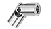 Belden UJ-HD25x12 Single Universal Joint, Alloy Steel, Metric, 12mm Bore, 25mm OD, 50mm Overall Length