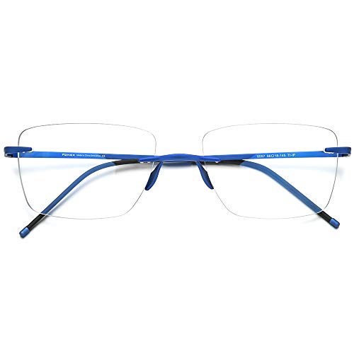 Image of FONEX Colorful Pure Titanium Glasses Frame Women Retro Round Eyeglasses