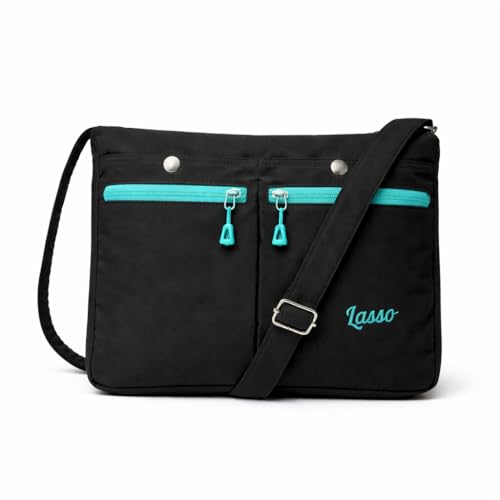 Image of Lasso Sling Bag For Women with Adjustable Strap Stylish Ladies Crossbody Polyester Sling Bag for Office, Causal, Travel & College | 7L Capacity & front double Pockets