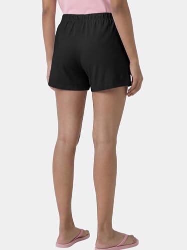 Image of Enamor Drawstring Mid Thigh Length Mid Rise Basic Shorts - Relaxed Fit, Super Soft Cotton - E062