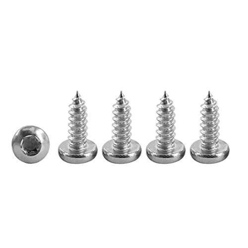 Drenky Vis a Bois, Acier Inoxydable 304 Vis Autotaraudeuses Torx M3x12mm Universel Vis à bois à Tête Ronde Fil complet, 100 Pièces Cover