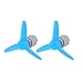 Aexit DC 5V Electrical equipment 0.13A 9200RPM High Torque Motor 3-Vane Blue Propeller 80mmx2mm 2Pcs