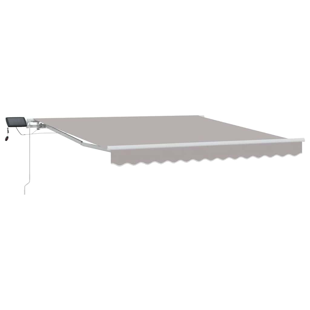 Auvent pour balcon gris clair 300x250 cm protégeant des rayons UV