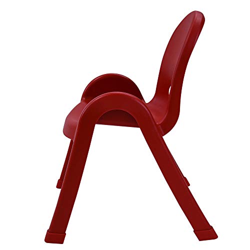 Children's Factory-Ab7711Pr Angeles Value Stack Kids Chair, Preschool/Daycare/Playroom Furniture, Flexible Seating Classroom Furniture For Toddlers, Red, 11" #TOP5