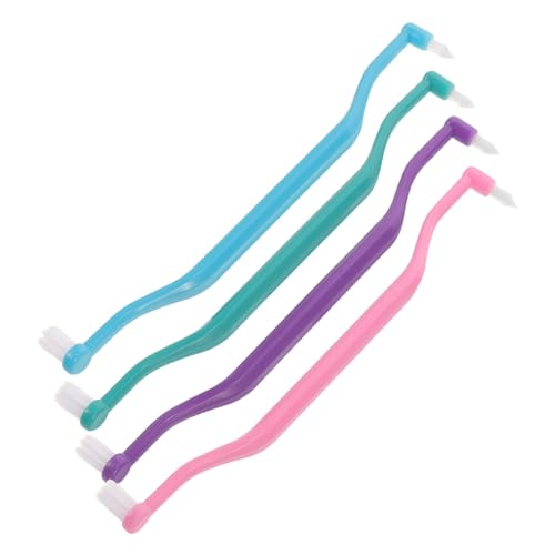 WRITWAA 4Piezas Cónicos De Doble Unidades Limpieza Bucal Para Interdentales Colores