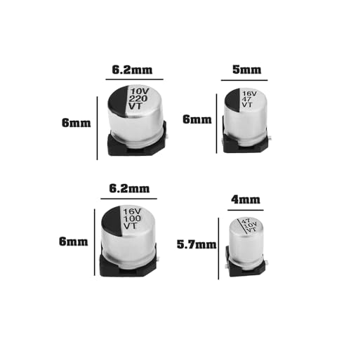YINETTECH Juego de tapas de condensador de reparación 220uf 10V, 47uf 16V, 100uf 16V, 7uf 10V compatible con Nintendo compatible con GameCube Optical DVD Disc Drive PCB Board - imagen 4