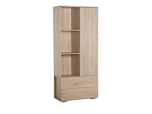 Preisvergleich Produktbild Beliani Moderner Schrank industrieller Stil Heller Holzfarbton Rosario
