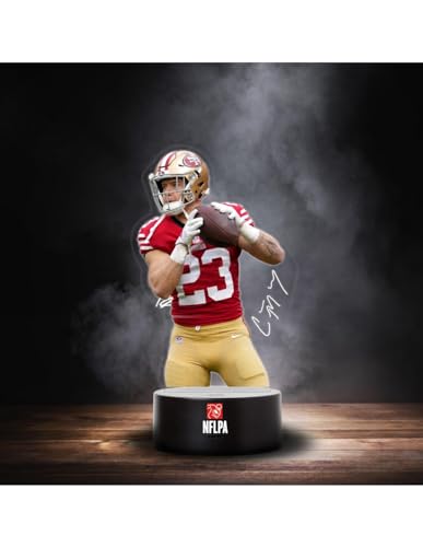 Great Branding San Francisco 49ers NFLPA LED Lampe Licht Logo ** McCaffrey **, Wechselmodus mit 3 unterschiedlichen Farben