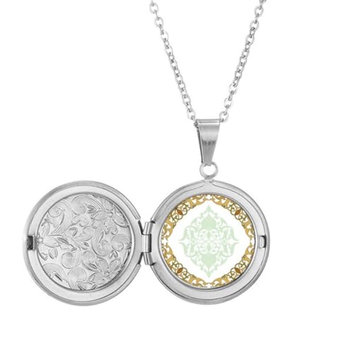Collier médaillon photo baroque, le cadeau d'anniversaire floral idéal
