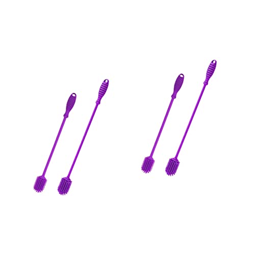 iplusmile 4 Uds De Tazas Biberón De Silicona Y Limpiador Biberones Portátiles Cepillos De Limpieza Chupete para Cepillo De Bebé
