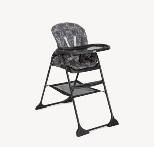 Image of Joie Mimzy Snacker High Chair for Baby-Feeding Chair with A One-Hand Fold, 3-Position Seat Recline & 5-Point Harness System (6 Months to 15 Kg), Alphabet ABC