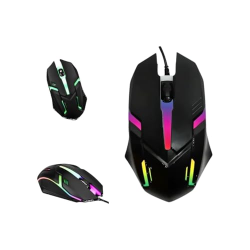 Mouse Gamer Glow Iluminação RGB Estilo Onda Led V02 Conexão Usb 1200 Rpi Confortável Design Ergonômi