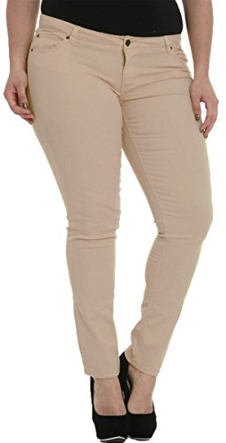 JC Jeans Premium Womens Plus Size Twill Pants Stretch Skinny JC1150P Solid Color2