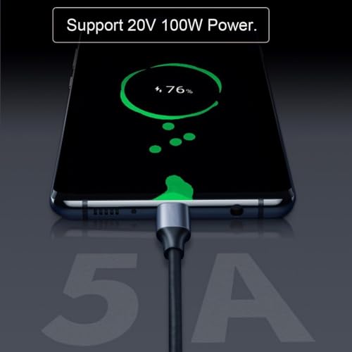 Image of CY Cable Up Down Angled USB-C USB 3.1 Type C Male to Female Extension Data Cable 10Gbps 100W Sleeve Compatible with iPhone 15 Laptop (300cm)