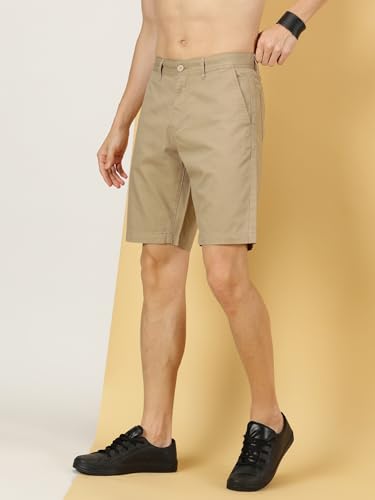 Image of Thomas Scott Men's | Solid | Chino Shorts | Regular Fit | Cotton Elastane | Above Knee | Casual Short