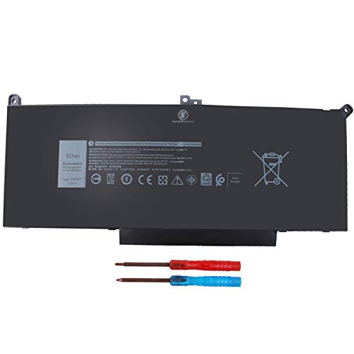 F3YGT 7480 DM3WC Laptop Battery for Dell Latitude 7480 7390 7280 7290 7380 7490 E7280 E7480 E7490 12 7000 13 7000 14 7000 Series P73G P73G001 P73G002 P29S002 DM6WC 2X39G KG7VF 451-BBYE 453-BBCF 60WH