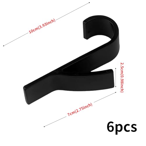Gurfzcyuoo 6PCS Towel Rail Radiator Hooks for Towels, Over Radiator Towel Rail Hanger Hooks Radiators Hanger for All Standard Radiators (6PCS Black) - Image 2