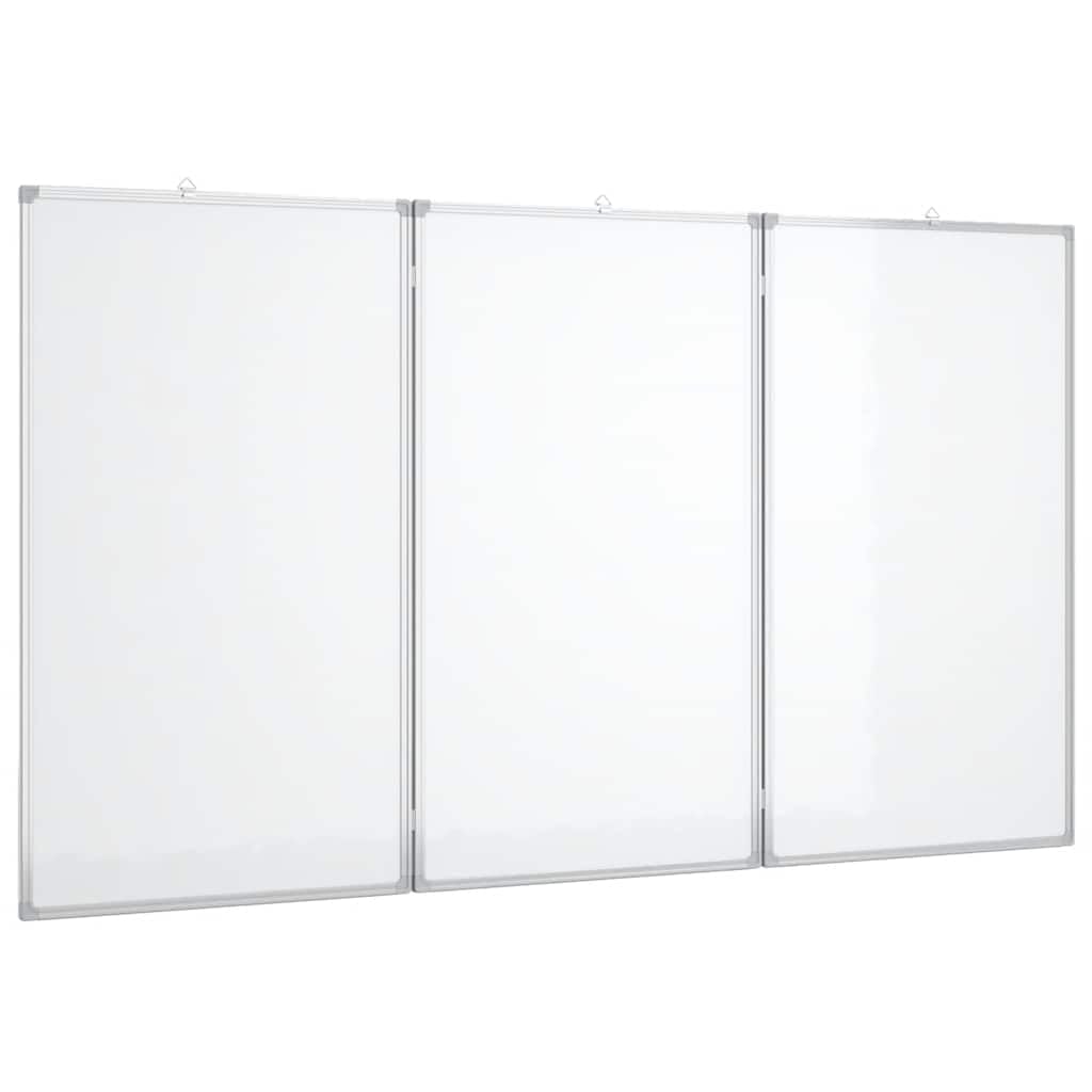 vidaXL Magnetic Whiteboard Foldable, Dry Erase White Board for Wall, Writing Board for Home Office and School, Writing Board for Notice, Aluminium