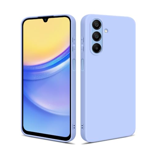 HSP Hülle für Samsung Galaxy A15 4G / 5G [Staubabweisend] Handyhülle | Premium TPU Silikon Case Schutzhülle | Kratzfest Stoßfest Fallschutz | Kameraschutz Displayschutz | Passgenau Dünn Matt Hellblau