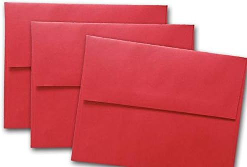 Bulk Discount Vibrant Astrobright A-2 Square Flap Envelopes - 250 Pack - Great for Notecards, Letters, Invitations, Thank You Cards, RSVP, Details Card, Etc. (Re-Entry Red)