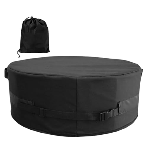 Copertura per focolare rotonda, per esterni | copertura impermeabile per , 600D Oxford 600D, fibbia regolabile, resistente, per pavimento E