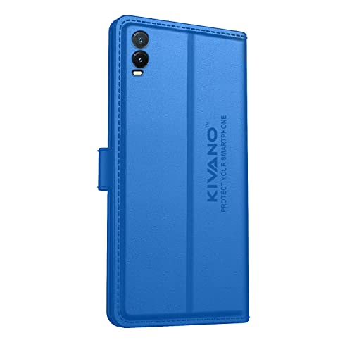 Image of Compatible with Vivo T1x Flip Cover | Leather Finish | Inside Pockets & Inbuilt Stand | Shockproof Wallet Style Magnetic Closure Back Cover Case
