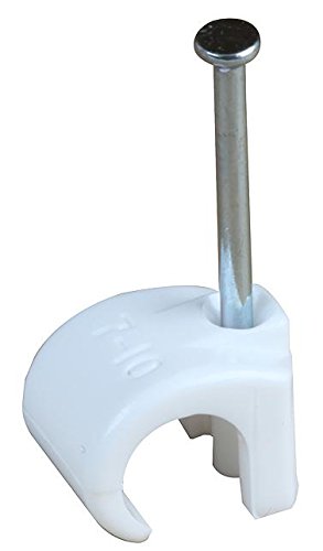 CABLE CLIP 3-5MM ROUND WHITE 100/PK