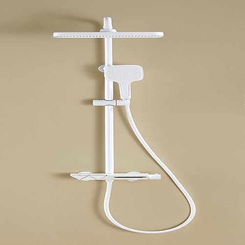 Mitigeur de douche ensemble complet cuivre réglable avec pommeau de douche grand format chrome