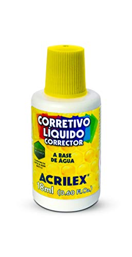 Corretivo Liquido Escolar 18ml, Acrilex, 015180519, Branco