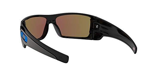 Oakley Men's Oo9101 Batwolf Rectangular Sunglasses, Polished Black/Prizm Sapphire, 27 Mm #TOP5