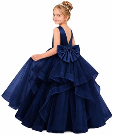 Xtulle Tulle Girls Formal Dress Junior Bridesmaid Wedding Gown Size 16