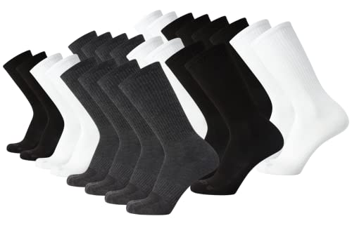 AND1 Men's Socks - Athletic Cushion Crew Socks (24 Pack)