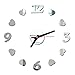 JPYZ 2 Piezas 3D DIY Reloj de Pared Silencioso Espejo de Acrílico sin Marco Efecto de Reloj de Pared Pegatina de Pared Decoración Ideal para la Casa Oficina Hotel Restaurante
