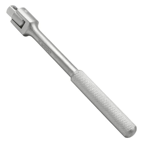 WEDO 3/8 Drive Square Flexible Handle Socket wrench, Extension Breaker Bar, Breaker Bar, Length 215mm,Cr-V,Engraved Non-slip Handle, Driver Head Conversion is Convenient for Multi-angle Use