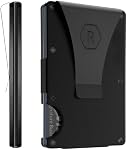 Ridge Wallet for Men - Slim Minimalist Compact Wallet and Card Holder, RFID Protected Front Pocket Wallets for Men with Integrated Money Clip (Matte Black Titanium)