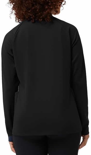 32 DEGREES Women's Mixed Media Half Zip Pullover Jacket (Black - Large) - Image 3