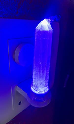 crystalmiracle Selenita cristal 4,5 'lámpara de luz de carga curación Reiki Feng Shui hogar Oficina regalo energía positiva hecha a mano