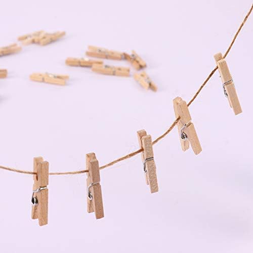 atnight Mini Wooden Pegs,150pcs Mini Pegs for Decorative Photo Wall, DIY Decorations, Photo Clips, Wooden Clothes Pegs, Tiny Pegs for Arts and Crafts, Weddings & Events