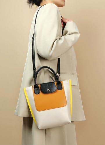 Trendy Nylon Handbags for Women Casual Color Block Shoulder Crossbody Purse Small Canvas Tote Bag Working Handbags4