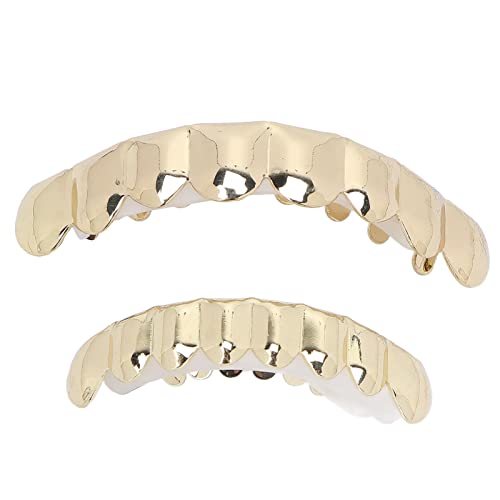 YEmirth Halloween Hip Hop Dentes, Conjunto de Dentes Hip Hop Liga Dourada Dentes Falsos Decoração Br