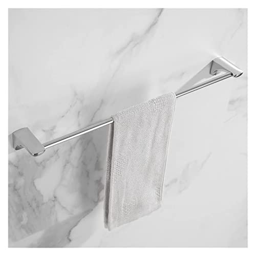 Toallero de acero inoxidable, barra individual minimalista para baño, estante de inodoro/negro mate 60 cm/a (color: gris pistola 60 cm, tamaño: lobo gris)
