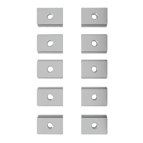 10Pcs T-Slider For T-Slot M6/8 T-Track Slider Sliding Nut Aluminum T Slot Nut For Woodworking Jigs Screw Slot Fasteners Miter Stand Locator