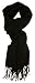 Love Lakeside-Men's Cashmere Feel Winter Solid Color Scarf 00-0 Black